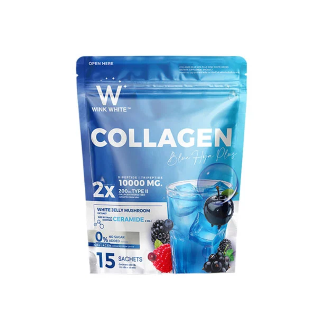 Wink White Collagen Blue Hya Plus 12g. x15 Sachets