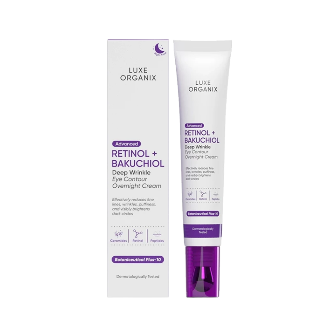 Luxe Organix, Retinol + Bakuchiol Eye Cream 12g