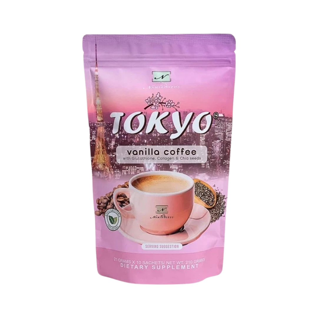 Namiroseus, Tokyo Vanilla Coffee with Glutathione 210g 10 Sachets