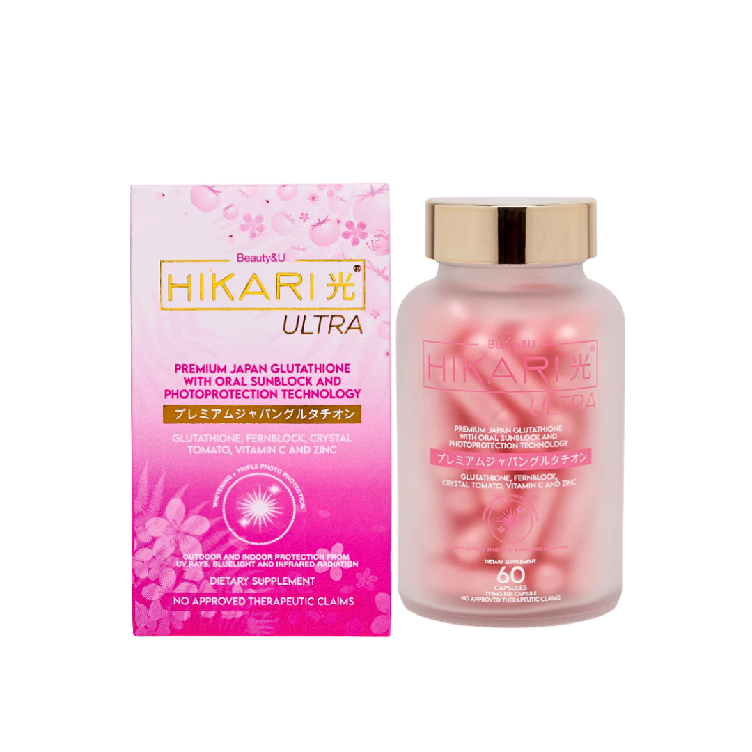 Hikari, Ultra Premium Glutathione 60 Capsules – Oral Sunblock Beauty Supplement