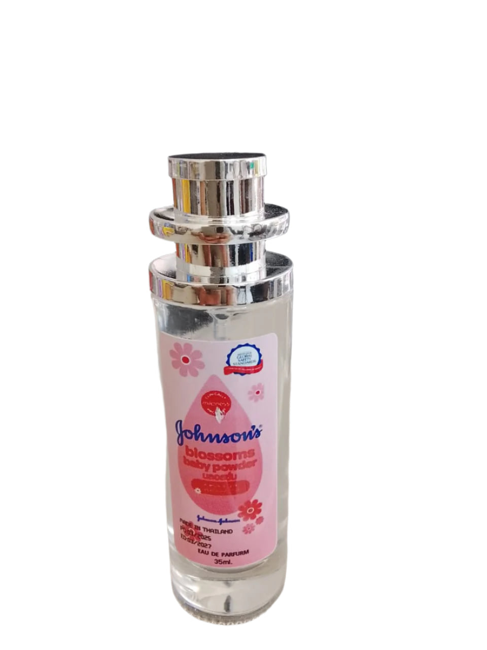 Johnson's baby lotion bottle on a surface with a blurred background
